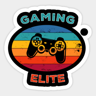 Gaming Elite Gamer Play Video Games Console Gift Sticker